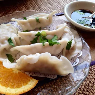 Steamed chicken dumplings!