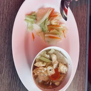 Lunch special comes with soup and a little salad