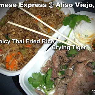 Thai Spicy Fried Rice &amp; Crying Tiger