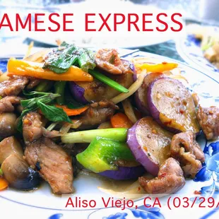 Eggplant w/Chili &amp; Basil Leaves (Pork) $8.59