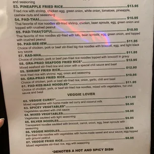 Menu as of 1/6/2023