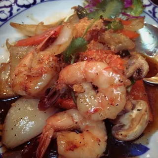 Garlic Pepper Prawns