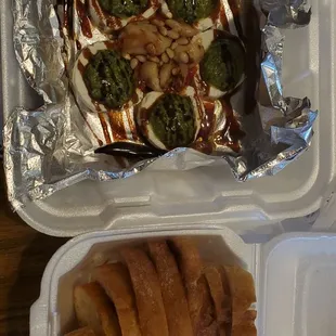 This was when I went back for carryout. Goat cheese napoleon appetizer