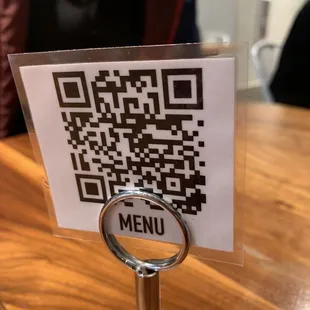 Menu QR code