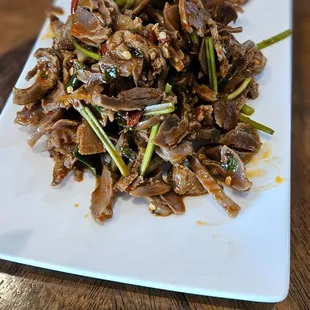 Spicy chicken gizzards