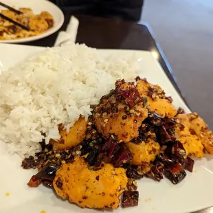 Lunch special: chili shrimp
