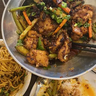 Dan DanNoodles with Sichuan Dry Fish Stir Fry. Give this a rip and it will blow your mind!