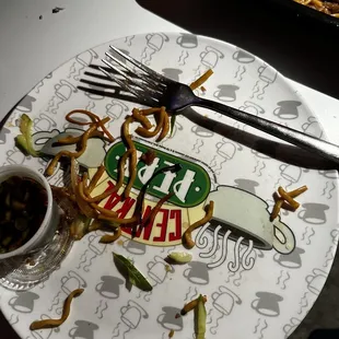 Who doesn't love a piece of a zip tie in their Beef Lo Mein? You can't make this up