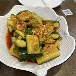Cucumber with Spicy Garlic Sauce