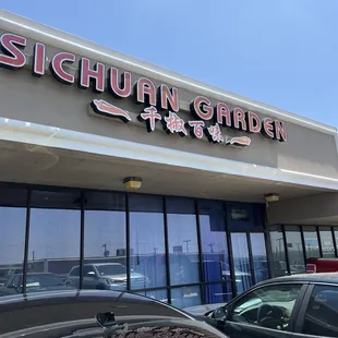 Signage from parking lot
