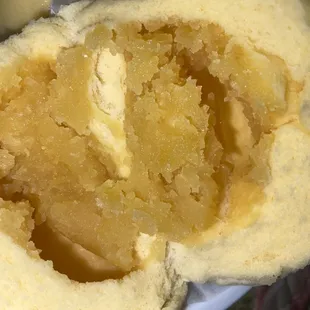Inside custard buns