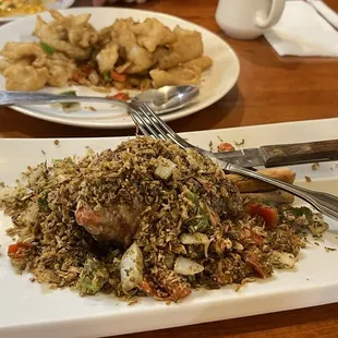 chicken wings and fried chicken, food