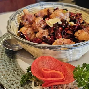 a plate of food on a table