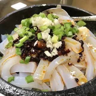 8. Bean Jelly in Chili Sauce