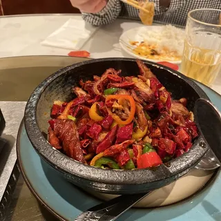 61. Pan Fried Pig Intestine