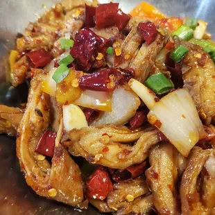 Dry Pot Pork Intestines 4.5/5. Intestines could have been crisper but by far our favorite dish.