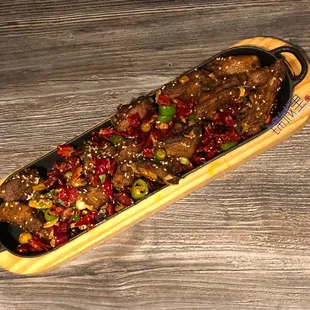 Stir fried chili pork ribs 香辣排骨