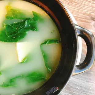 Mustard leaf soup 芥菜豆腐汤