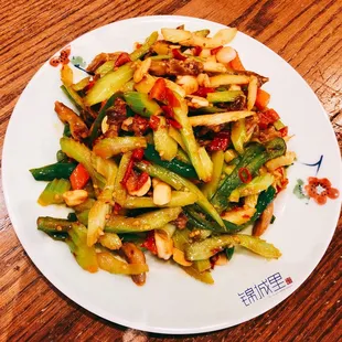 Wok fried duck tongue火爆鸭舌