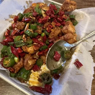 Stir-Fried Chili Chicken Gristle
