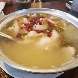 Fish Fillet with Pickled Vegetable Soup