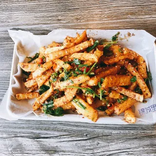 Potato Strips on Street Corner