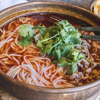 Marbled Beef Rice Noodles in a Casserole