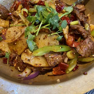 Spicy Beef Dry Pot