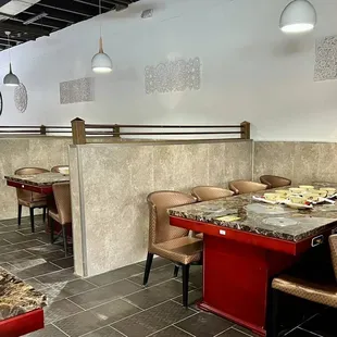 the interior of a restaurant