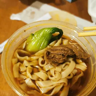 beef noodles with bok choy