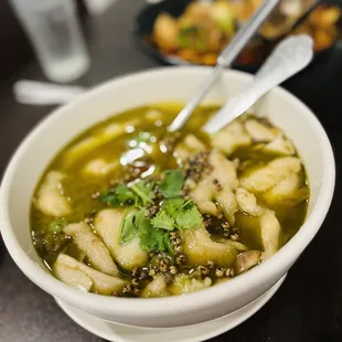 Green sichuan peppercorn fish