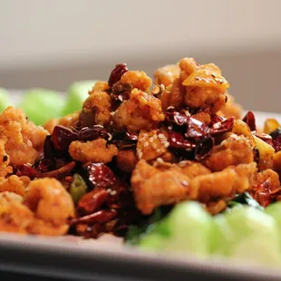 red dry chili chicken