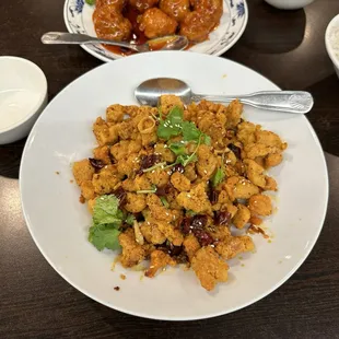 Red Dry Chili Chicken Lunch