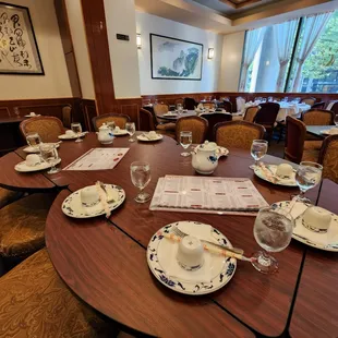 a table set for a meal