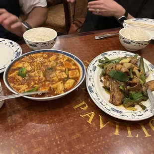 Ma Po Tofu Twice-cooked Beef