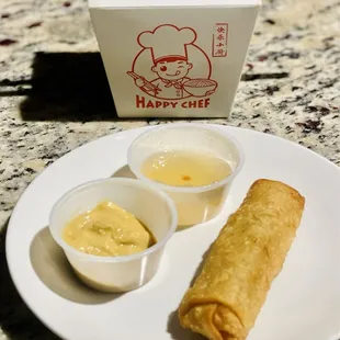 Some of the best fried rice I&apos;ve had &amp; an eggroll with house spicy mustard and sweet/ sour sauce