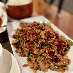 56. Hunan Stir-Fried Lamb