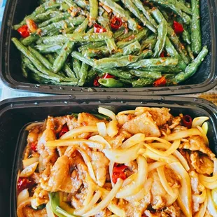 Magnolia beef &amp; Dry cook green beans