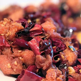 Chon-qin crispy spicy chicken. Very good but quite oily (duh, it's fried)