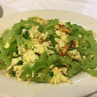 V9. Stir-Fried Bitter Melon with Egg