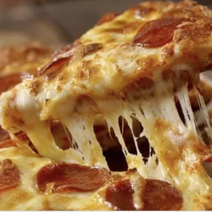 Cheese and pepperoni pizza