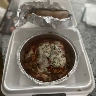 Beef Lasagna w/Italian Sausage and Breadsticks