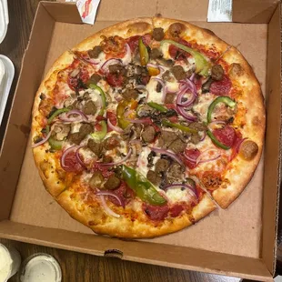 a pizza in a box