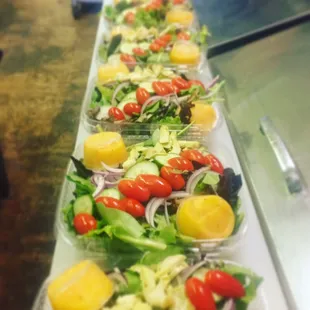 House salad with Italian dressing