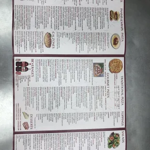 Full menu