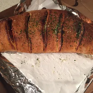 Provolone and meatball calzone