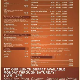 Menu 1/2