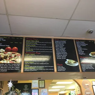 The menu is easy to read