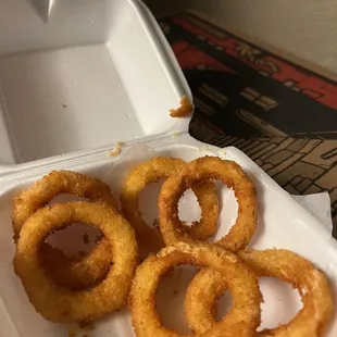 Small, thin, mushy, no longer hot &quot;onion rings&quot;