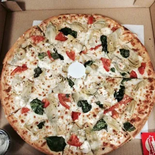 Spinach Garlic Chicken Pizza